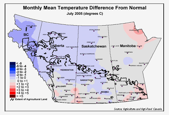 Prairie temperatures
